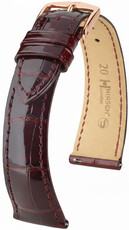 Кожена каишка Hirsch London 04207160-7, червено, кожа от алигатор, Quick Release