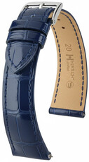Кожена каишка Hirsch London 04207180-2, синьо, кожа от алигатор, Quick Release