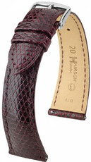 Кожена каишка Hirsch London 04266160-2, червено, кожа на гущер, Quick Release