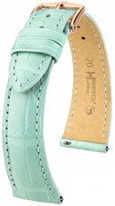 Кожена каишка Hirsch London L 04207081-7, син, алигаторска кожа, дължина L, Quick Release