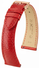 Кожена каишка Hirsch London L 04266020-7, червен, ящерска кожа, дължина L, Quick Release