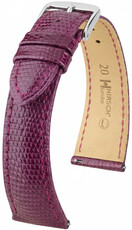 Кожена каишка Hirsch London L 04266087-2, лилав, кожа от гущер, дължина L, Quick Release