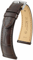 Кожена каишка Hirsch London L 04307017-2, кафяв, алигаторска кожа, дължина L, Quick Release
