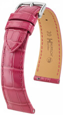 Кожена каишка Hirsch London L 04307024-2, розов, алигаторска кожа, дължина L, Quick Release
