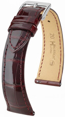 Кожена каишка Hirsch London L 04307060-2, червена, алигаторова кожа, дължина L, Quick Release