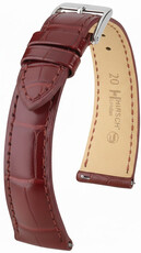 Кожена каишка Hirsch London L 04307069-2, червена, алигаторска кожа, дължина L, Quick Release