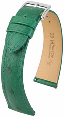 Кожена каишка Hirsch Massai Ostrich 04262140-2, зелен, щраусова кожа, Quick Release