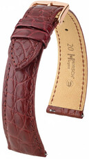 Кожена каишка Hirsch Regent 04107169-7, червено, кожа от алигатор, Quick Release