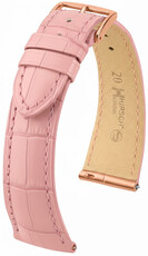 Кожена каишка Hirsch London L 04207022-7, оранжева, алигаторска кожа, дължина L, Quick Release