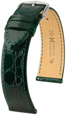 Кожена каишка Hirsch Genuine Croco L 01808040-2, зелена, крокодилска кожа, дължина L, Quick Release