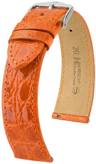 Кожена каишка Hirsch Genuine Croco L 01808076-2, оранжева, крокодилска кожа, дължина L, Quick Release