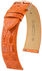 Кожена каишка Hirsch Genuine Croco L 01808076-7, оранжева, крокодилска кожа, дължина L, Quick Release