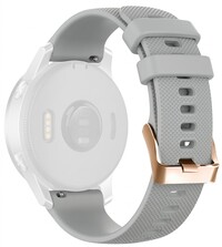 Силиконова каишка Ricardo 18mm (pro Garmin Venu 2S/3S, Vívoactive 4S, Forerunner 265S, Venu 4 (41mm) aj.), сив V2, Quick Release