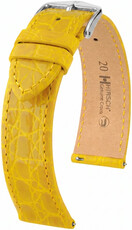Кожена каишка Hirsch Genuine Croco 01808172-2, жълт, крокодилска кожа, Quick Release