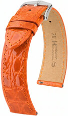 Кожена каишка Hirsch Genuine Croco 01808176-2, оранжев, крокодилска кожа, Quick Release