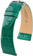 Кожена каишка Hirsch Prestige 02207140-2, зелен, кожа от алигатор, Quick Release