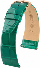 Кожена каишка Hirsch Prestige 02207140-7, зелен, кожа от алигатор, Quick Release