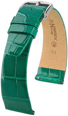 Кожена каишка Hirsch Prestige 02307140-2, зелен, кожа от алигатор, Quick Release