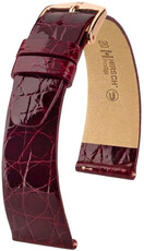 Кожена каишка Hirsch Prestige L 02208060-7, червена, крокодилска кожа, дължина L, Quick Release