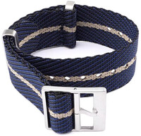 Текстилна каишка Ricardo Mantova premium, Blue/Beige, NATO