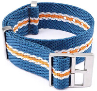 Текстилна каишка Ricardo Mantova premium, Blue/Orange, NATO