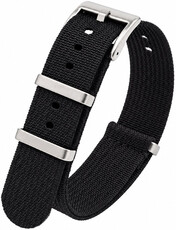 Текстилна каишка Ricardo Olbia premium, Black, NATO