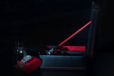 Калъф за часовник Friedrich Lederwaren Carbon 32049-2