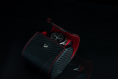 Калъф за часовник Friedrich Lederwaren Carbon 32057-2