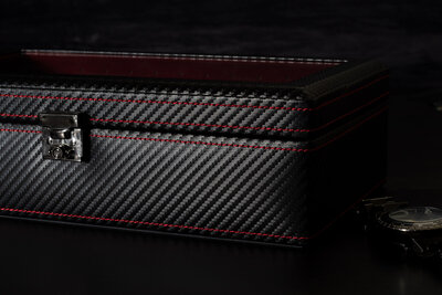 Калъф за часовник Friedrich Lederwaren Carbon 32059-2