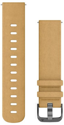 Кожена каишка Garmin 20mm (за Venu, Venu Sq, Venu Sq 2, Venu 2 plus и др.), бежова, Quick Release, 010-12691-04