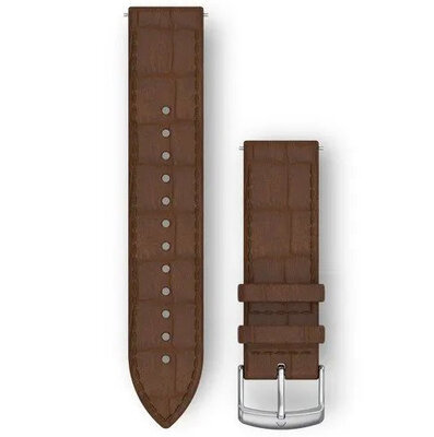 кожена каишка Garmin 20mm (за Venu, Venu Sq, Venu 2 plus и др.), кафява V1, Quick Release, 010-12691-0D
