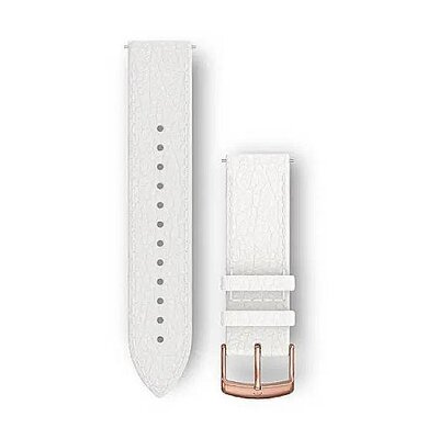 Кожена каишка Garmin 20mm (pro Venu, Venu Sq, Venu 2 plus aj.), бял V1, Quick Release