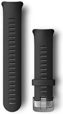 Каишка Garmin Forerunner 45, силиконова, черна, сребърна катарама, размер L