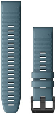 Garmin QuickFit каишка 22 мм, силиконова, синя, черна катарама (Fenix 7/6/5, Epix 2, MARQ и др.)