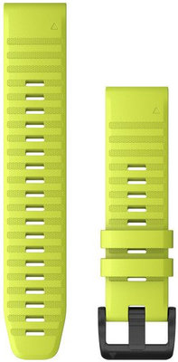 Garmin QuickFit каишка 22 мм, силиконова, жълта, черна катарама (Fenix 7/6/5, Epix 2, MARQ и др.)