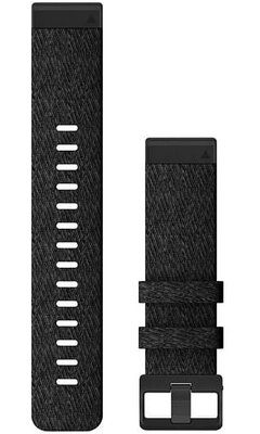 Каишка Garmin QuickFit 22 мм, найлон, черна, черна катарама (Fenix 7/6/5, Epix 2 и др.)