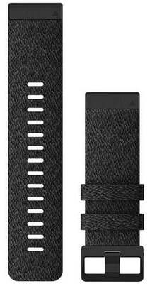 Каишка Garmin QuickFit 26 мм, найлон, тъмно сива, черна катарама (Fenix 7X/6X/5X, Tactix и др.)