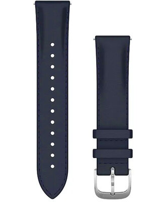 Кожена каишка Garmin 20mm (за Venu, Venu Sq, Venu 2 plus и др.), синя, Quick Release, 010-12924-20