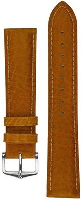 Кожена каишка Hirsch Camelgrain Pro Skin L 01009010-2, кафява, телешка кожа, дължина L, Quick Release