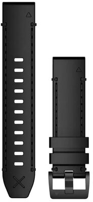 Кожена каишка Garmin 22mm (за Garmin Fenix 8/7/6 (47mm), Epix 2 и др.), черна V3, QuickFit, 010-12738-19