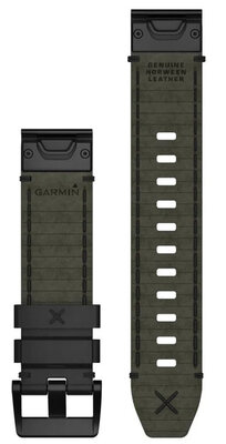 Кожена каишка Garmin 22mm (за Garmin Fenix 8/7/6 (47mm), Epix 2 и др.), черна V3, QuickFit, 010-12738-19