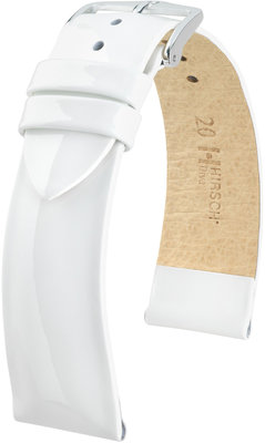 Бяла кожена каишка Hirsch Diva M 01536100-2 (Teletina)