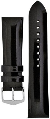 Кожена каишка Hirsch Diva M 01536150-2, черна, телешка кожа, дължина M