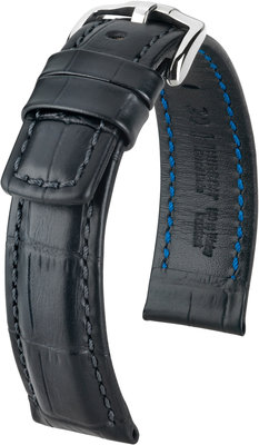 Черна кожена каишка Hirsch Grand Duke L 02528051-2 (Teletina)