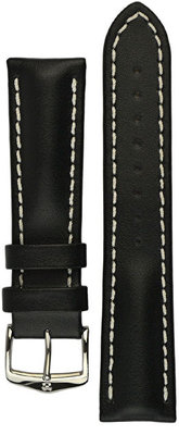 Кожена каишка Hirsch Heavy Calf L 01475050-2, черна, телешка кожа, дължина L, Quick Release