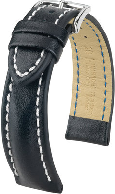 Kожена каишка Hirsch Heavy Calf L 01475050-2, черна, телешка кожа, удължена дължина
