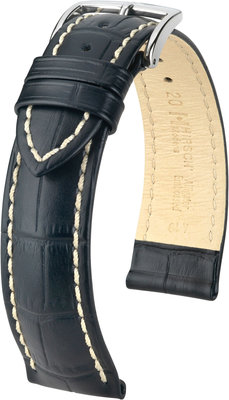 Черна кожена каишка Hirsch Modena L 10302850-2 (Teletina)