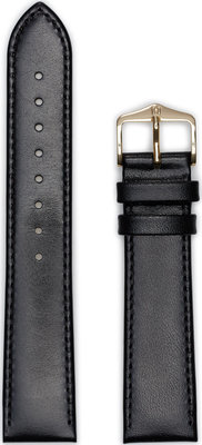 Кожена каишка Hirsch Osiris L 03475050-1, черна, телешка кожа, дължина L, Quick Release