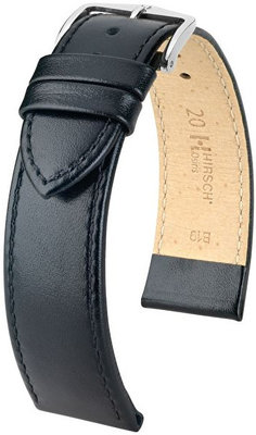 Черна кожена каишка Hirsch Osiris L 03475050-2 (Teletina)