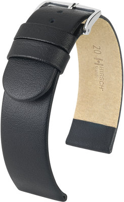 Черна кожена каишка Hirsch Scandic L 17872050-2 (Teletina)